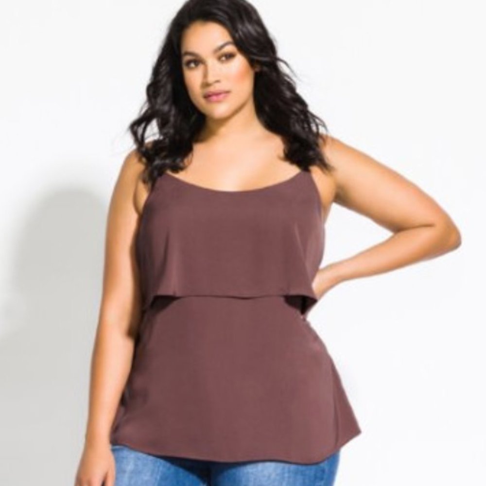 CITY CHIC | Sweet Tier Cami (Nutmeg)